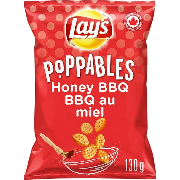 3X Lay’s Poppables Honey BBQ Flavoured Snacks, 130g - Canada