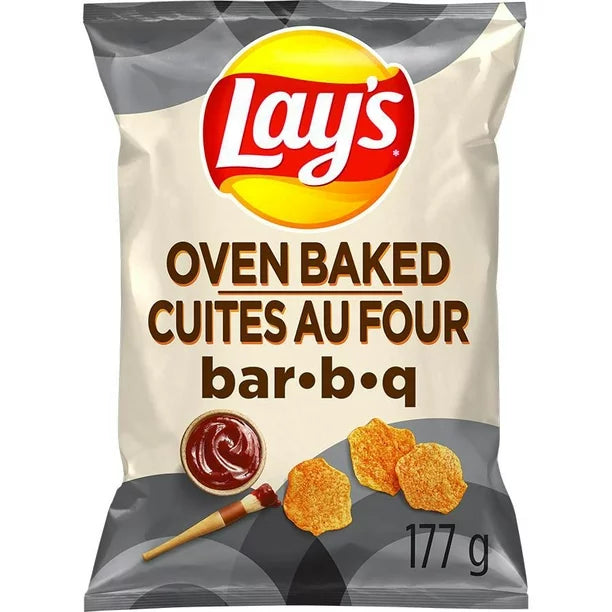 3X Lay's Oven Baked Potato Chips BBQ, 177g - From Canada