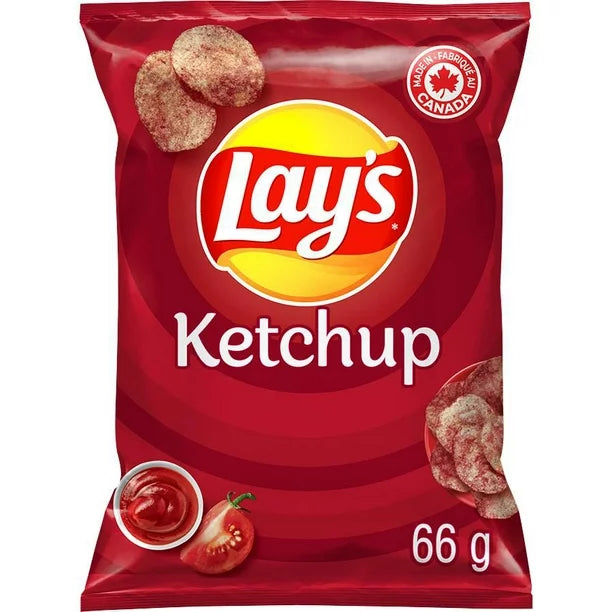 Lay’s Ketchup flavoured potato chips, 66g- From Canada