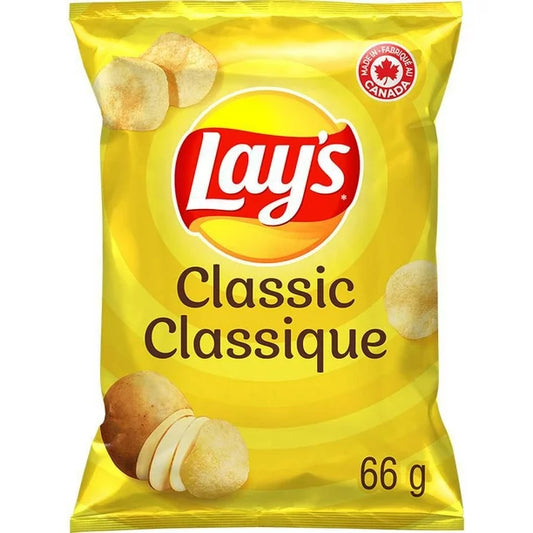 Lay's Classic potato chips, 66g- From Canada