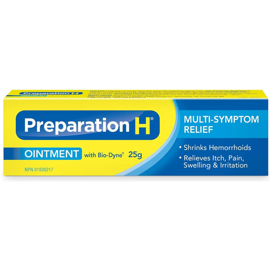 Canadian Preparation H Ointment With Bio-Dyne Multi-Symptom 25g Canada New