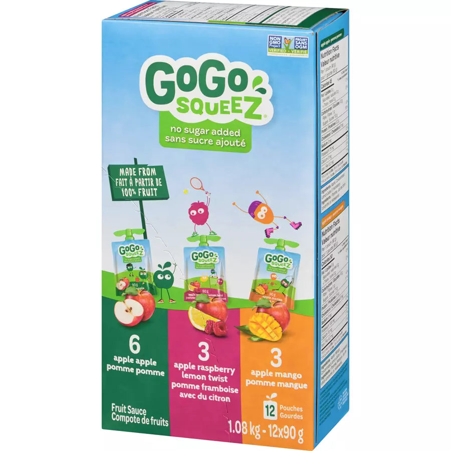 2-Pack GoGo squeez Fruit Sauce 12 Pouches