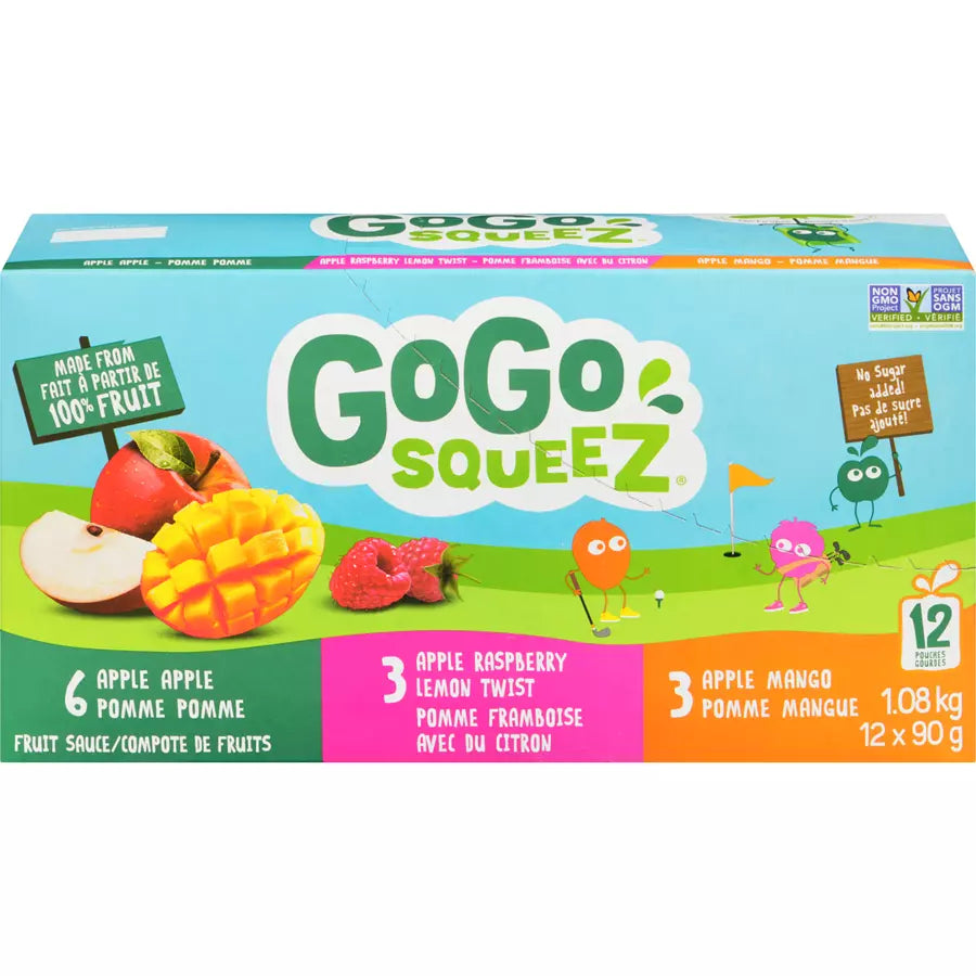 2-Pack GoGo squeez Fruit Sauce 12 Pouches