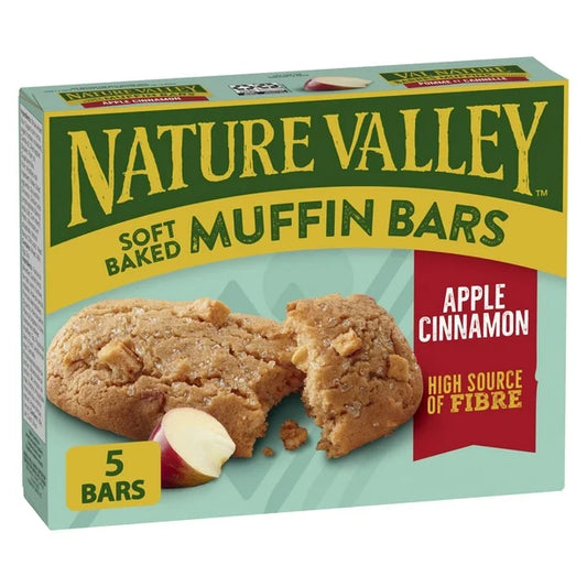 Nature Valley Soft-Baked Apple Cinnamon Muffin Bars, 5 Bars, 175g/6oz Box