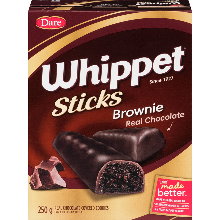 Dare Whippet Sticks Brownie 250g Each 3 Boxes