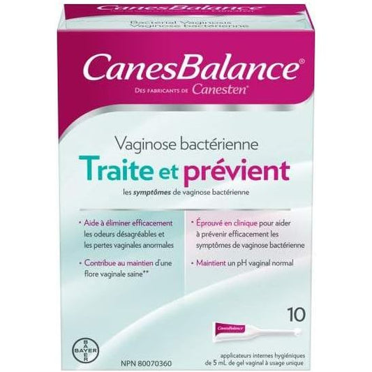 CanesBalance Bacterial Vaginosis Vaginal Gel Treat & Prevent BV Symptom 10 count