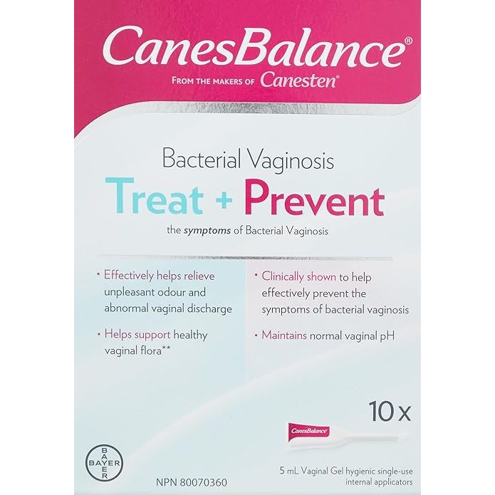 CanesBalance Bacterial Vaginosis Vaginal Gel Treat & Prevent BV Symptom 10 count