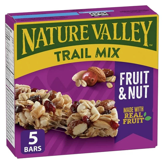 Nature Valley Fruit and Nut Trail Mix Chewy Granola Bars, 5 Count Each 4 Boxes