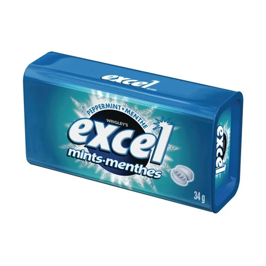 Wrigley's Excel Mints Peppermint, 34g Each 8 Tins