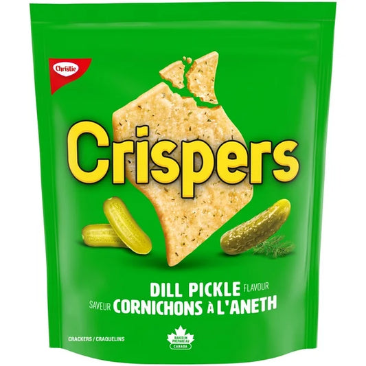 8X Christie Crispers Dill Pickle Crackers 145g Intense Baked Snack From Canada