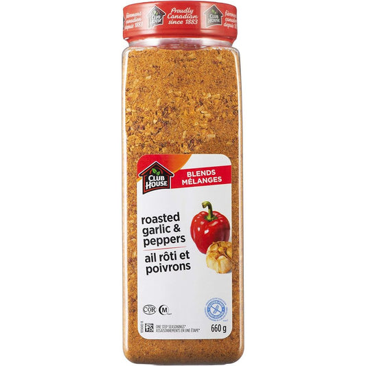 Club House Roasted Garlic & Peppers Seasoning Spice 660g Imported From Canada