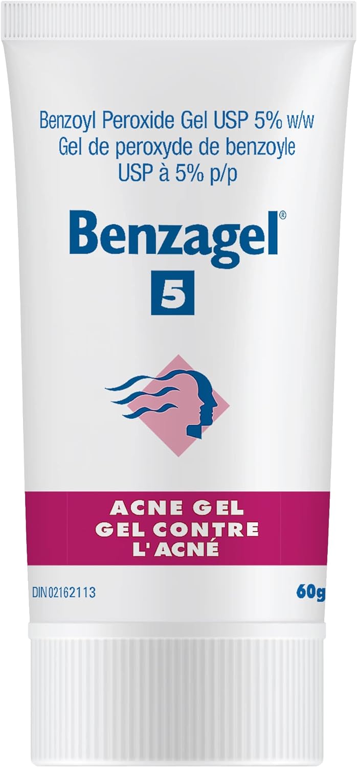 Benzagel 5 Acne Gel 60g Rosacea Pimples Bacteria Treatment 5% Benzoyl Peroxide