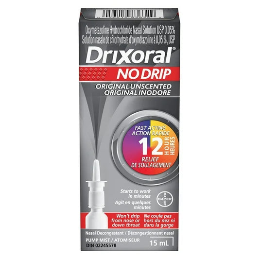 Drixoral No Drip Original 12 Hour Performance Nasal Spray15 mL Fresh from Canada