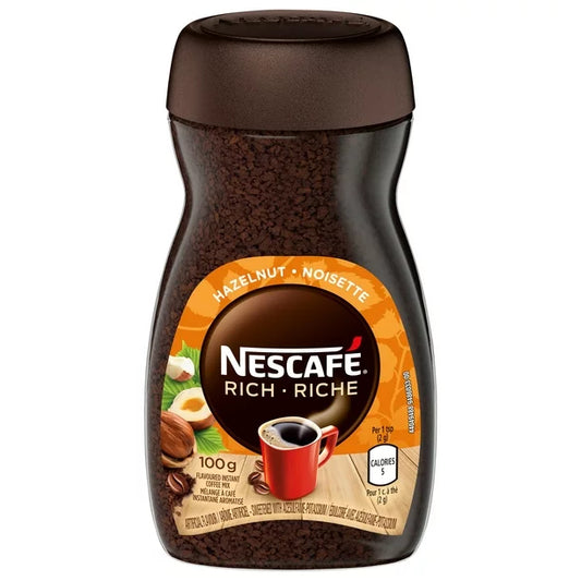 2X Nescafe Rich Hazelnut Instant Coffee 100g each Canadian FRESH