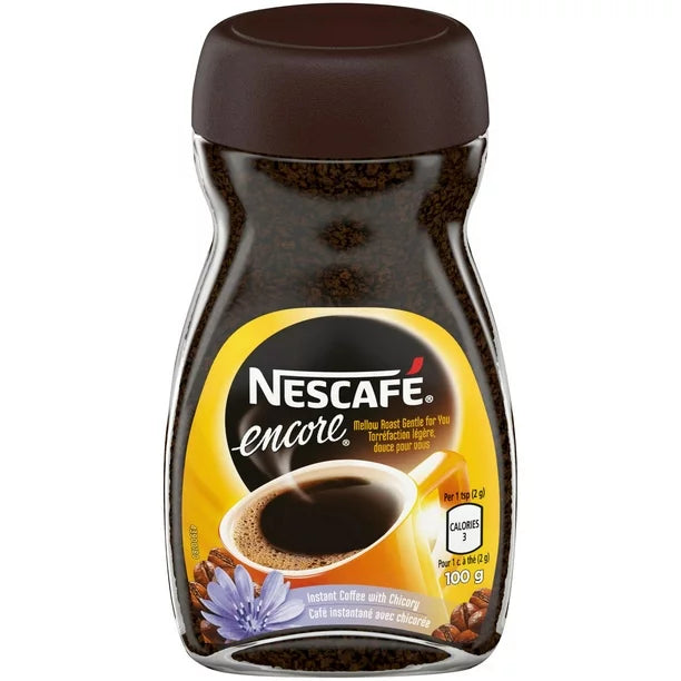 2 Jars Nescafe Encore Instant Coffee w Chicory, 100g 3.5oz, Fresh from Canada