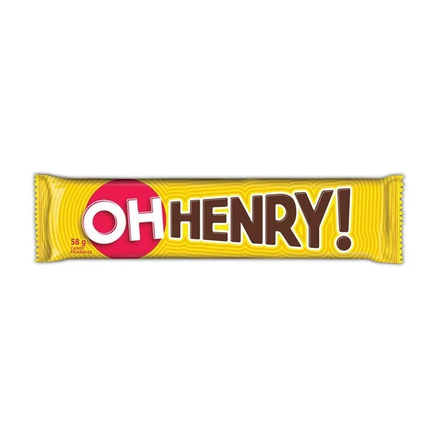 10x OH HENRY Chocolatey Full Size Chewy Crunchy Candy Bar 58 g Fresh From Canada