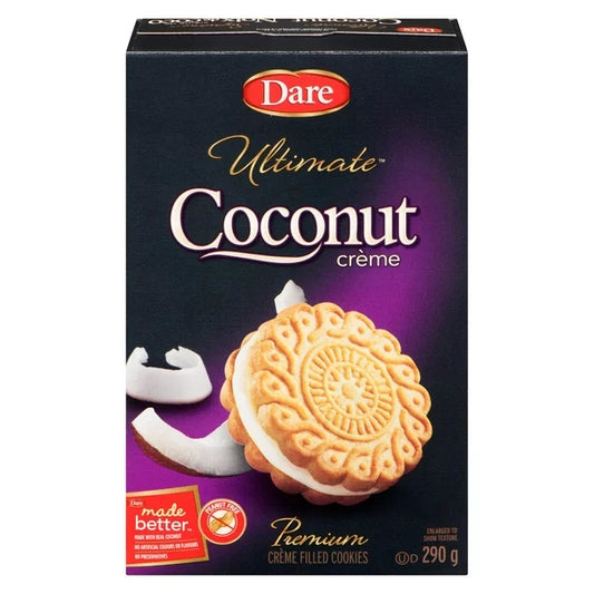 Dare Ultimate Coconut Creme Cookies 290g/10.2 oz - Imported from Canada