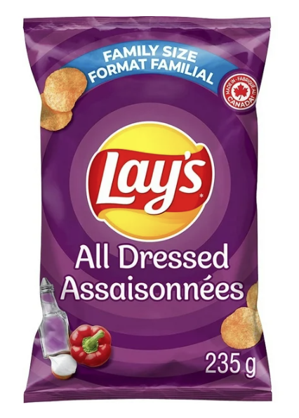 Lay's All Dressed Chips (3pk)