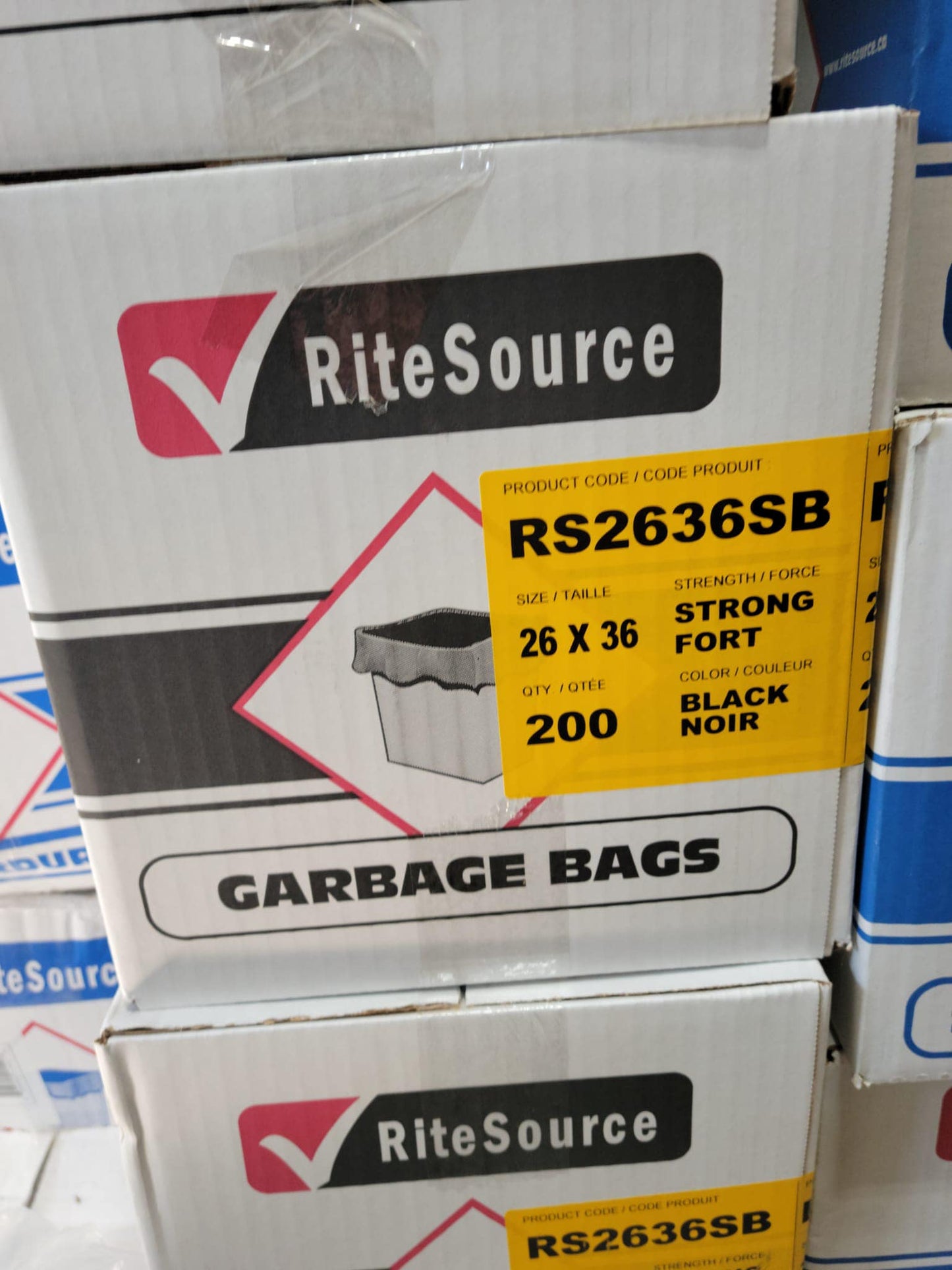 Garbage Bag - 26 x 30 Black Bag - 200 CT