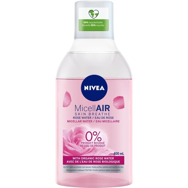 2 Pack Nivea Rose Care Biphasic Micellar Water for All Skin Types 400 ml each