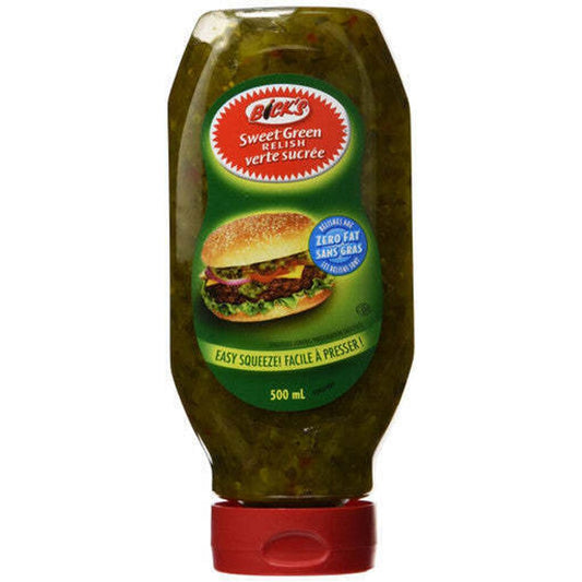 Bick's Squeeze Sweet Green Relish 500ml/15.90oz - Imported from Canada