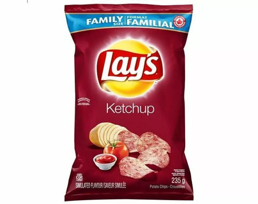 Lays Ketchup Chips Large Family Size 235g From Canada Fresh New